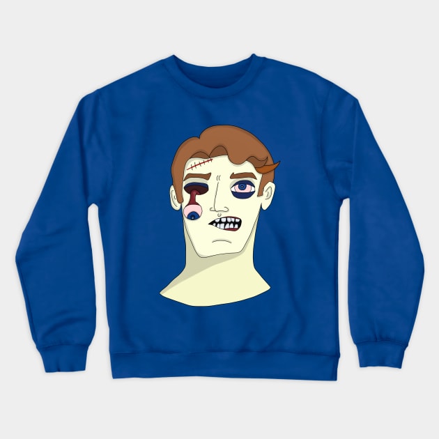 Zombie with eye dropping Crewneck Sweatshirt by DiegoCarvalho